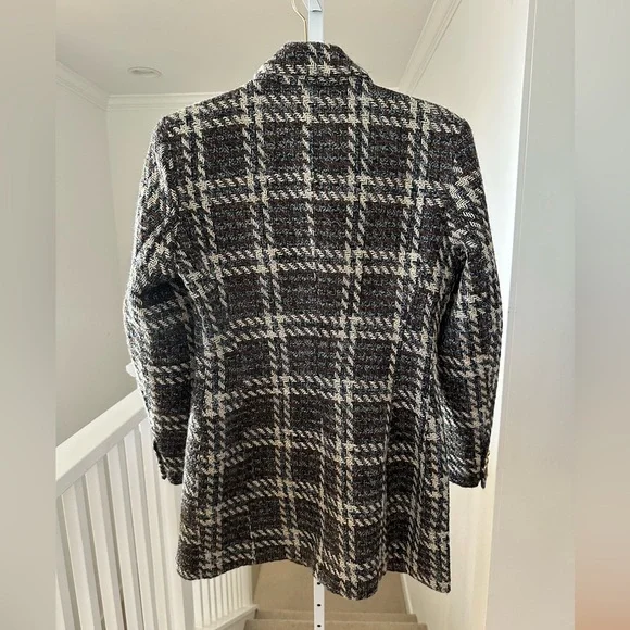 Zara Brown Plaid Coat - Picture 12 of 14